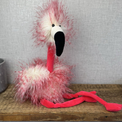 Jellycat Flora Flamingo - Large Fluffy Pink Bird Soft Toy Retired Rare 16"