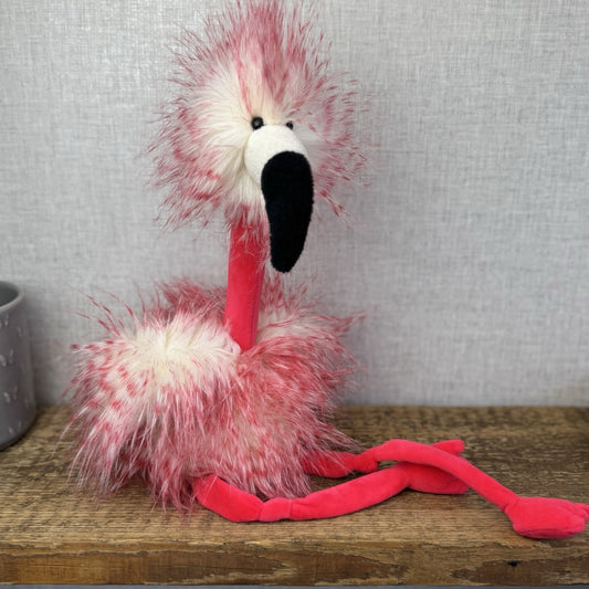 Jellycat Flora Flamingo - Large Fluffy Pink Bird Soft Toy Retired Rare 16"