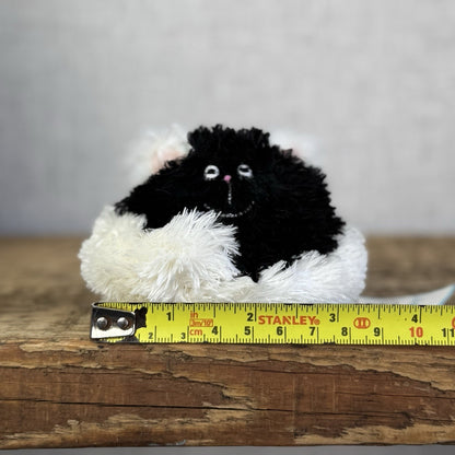 Jellycat Furry Curlikitty Black - New With Damaged Paper Tags Vintage Tiny 4”