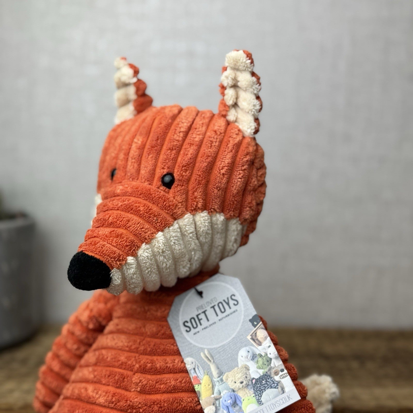 Jellycat Medium Cordy Roy Fox - Orange Corduroy Fox Plush Large Rare Retired 14"