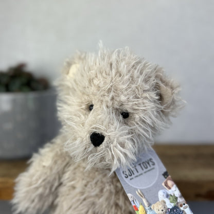 Jellycat Angora Cocoa Bear - Fluffy Medium Beige Bear Soft Toy Retired 12"