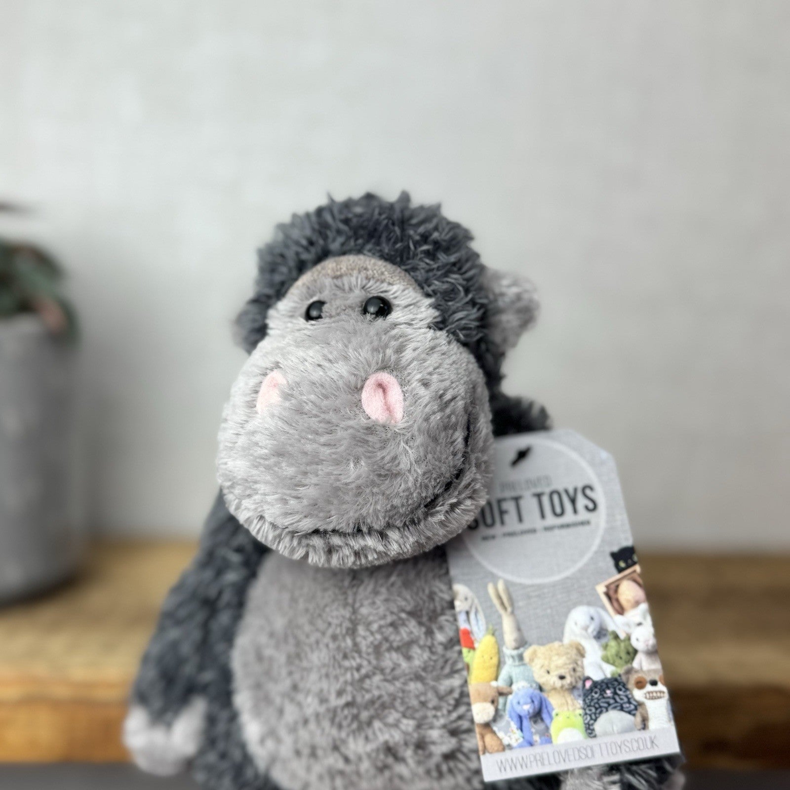 Jellycat Small Bunglie Monkey - Bunglie Grey Gorilla Vintage Soft Toy Rare 10"
