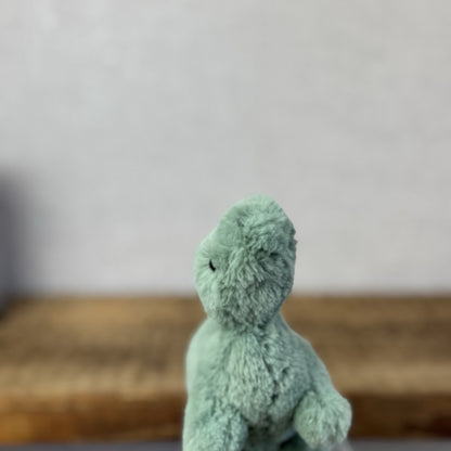 Jellycat Mini Fossily Stegosaurus - Tiny Dinosaur Beanie Plush Mini Dino 6"