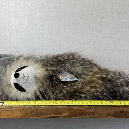 Jellycat Cyril Sloth - Fluffy Grey/brown Sloth Soft Toy Retired Rare Beanie 14”