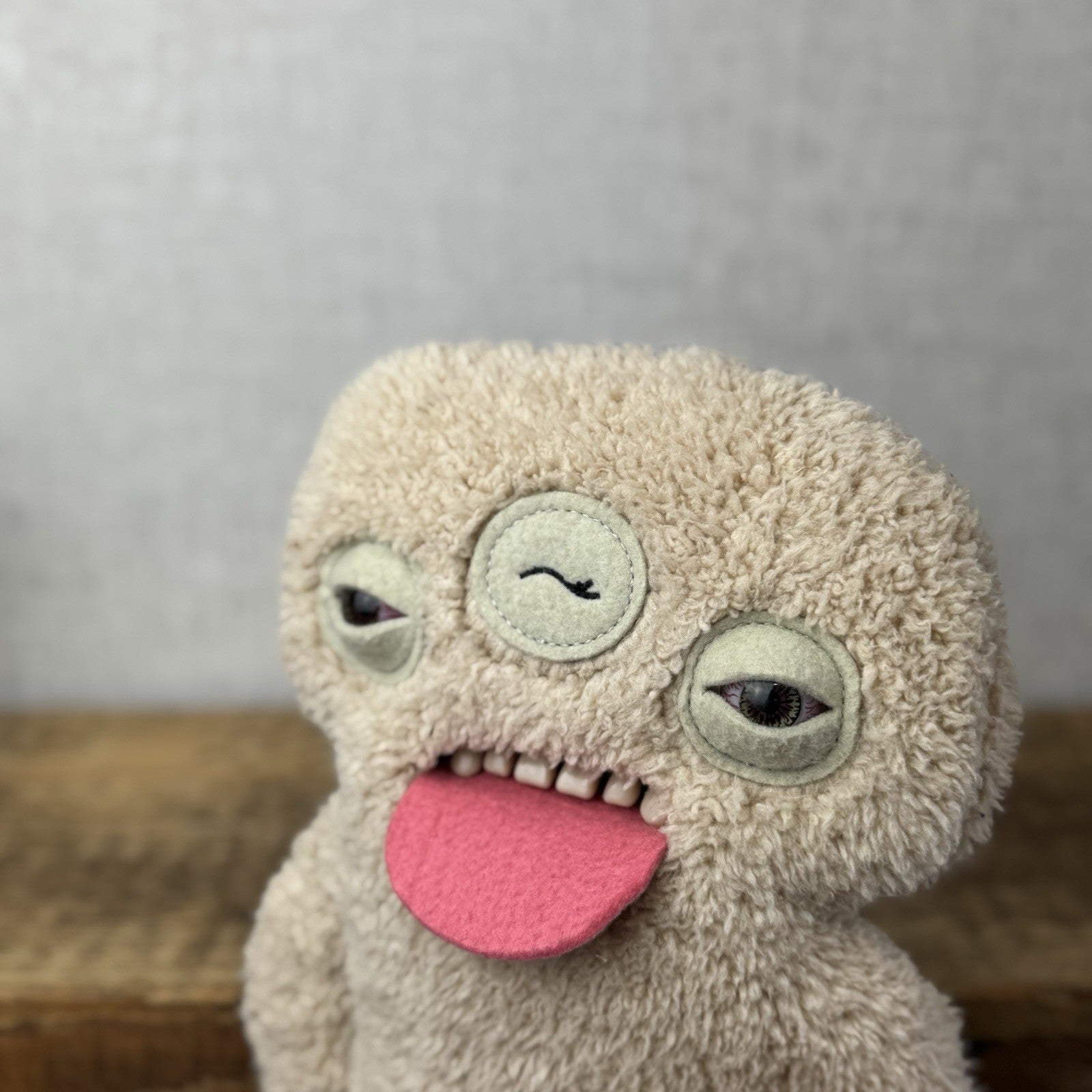 Fuggler Limited Edition Annoyed Alien - Funny Cream Wink Eyed Fuggler Rare