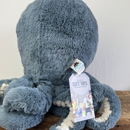 Jellycat Large Storm Octopus - Navy Large Octopus Beanie Retired Blue 20”