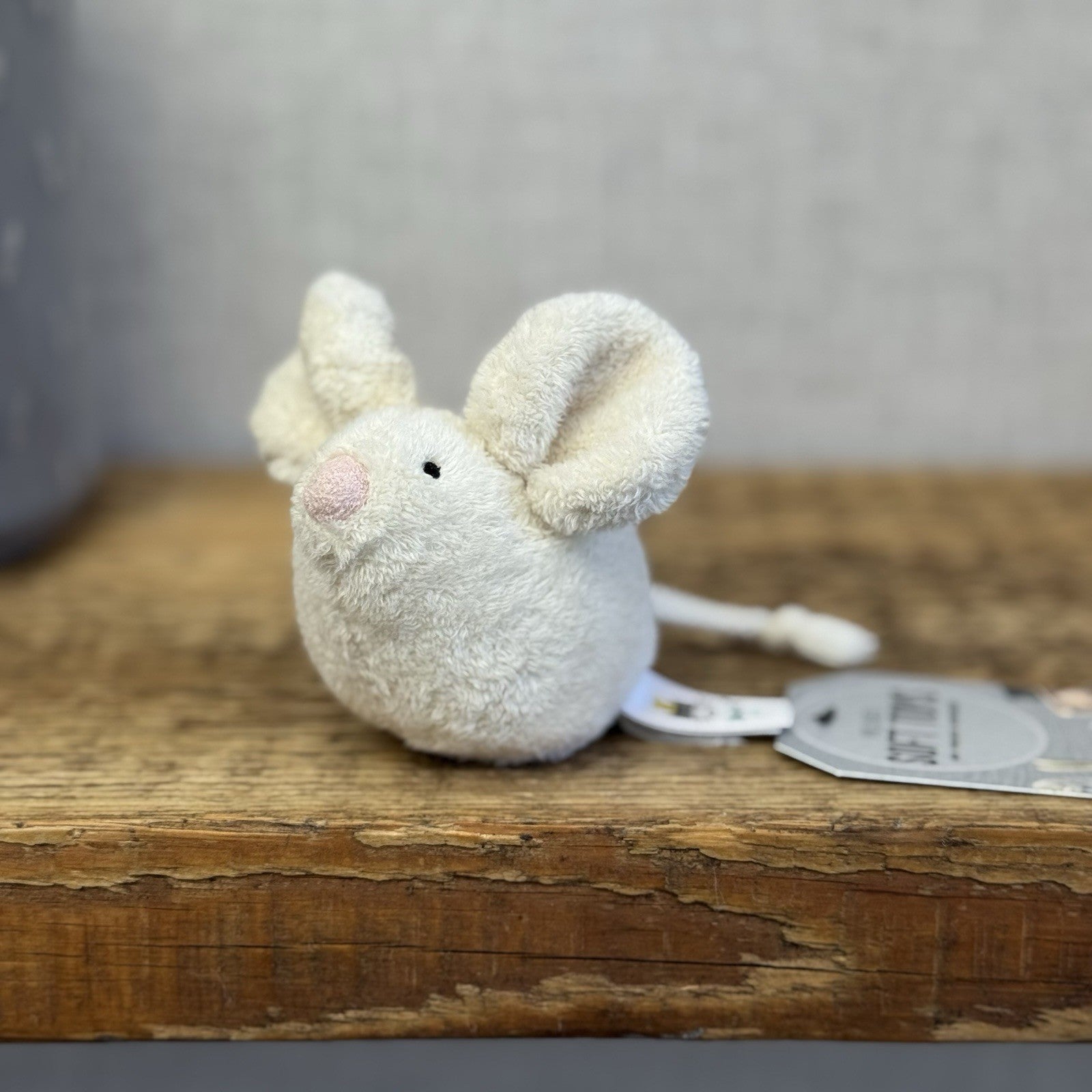 Jellycat Pip Mouse - Miniature Cream/White Mouse Mice Vintage Rare Retired 4"