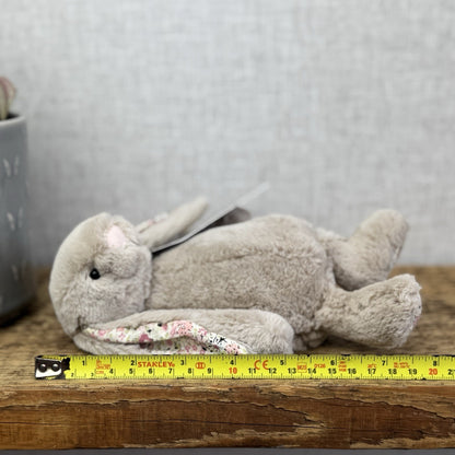 Jellycat Small Bea Beige Blossom Bashful Bunny - Floral Feet/Ear Brown Rabbit 8”
