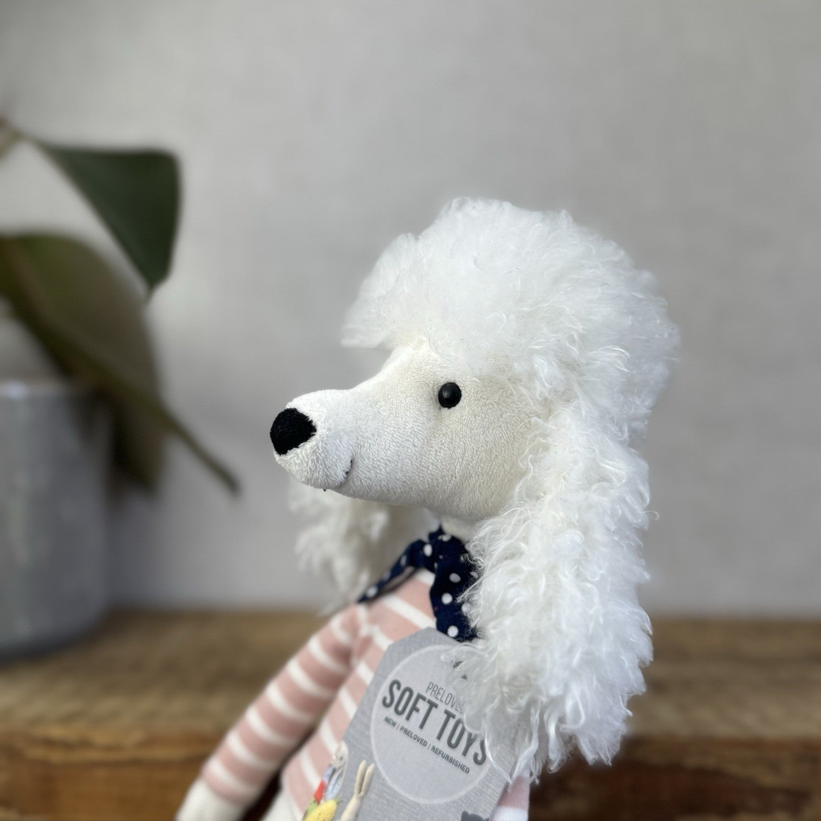 Jellycat Beatnik Buddy Poodle - White Puppy Dog In Jumper Scandi Cute Plush 12”