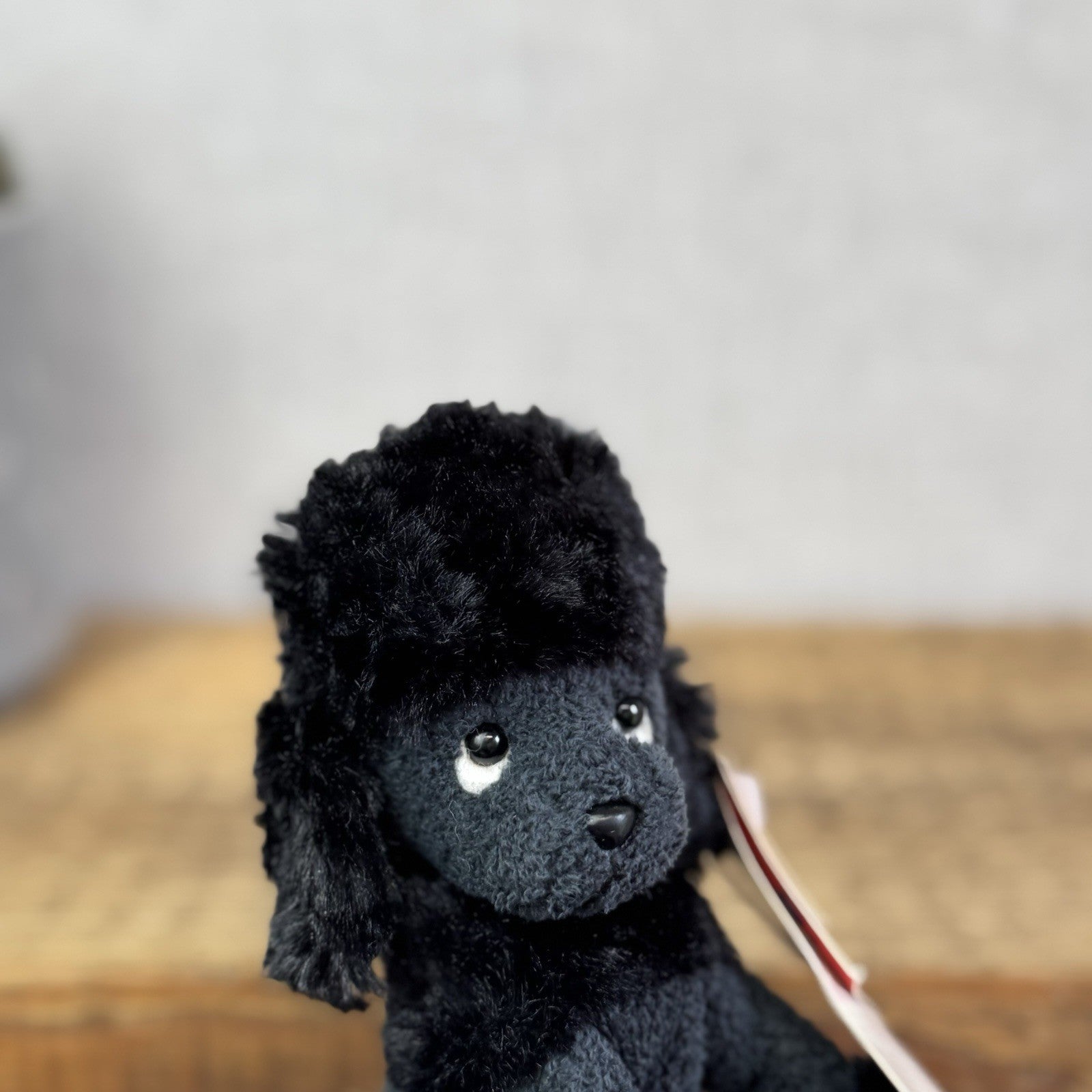 Russ Berrie Luv Pets Frenchie - Mini Beanie Black Poodle Soft Toy Dog Rare 5"