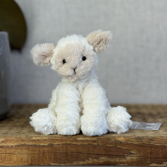 Jellycat Tiny Baby Fuddlewuddle Lamb - Baby Pocket Pal Beanie White Lamb 4” (#3)