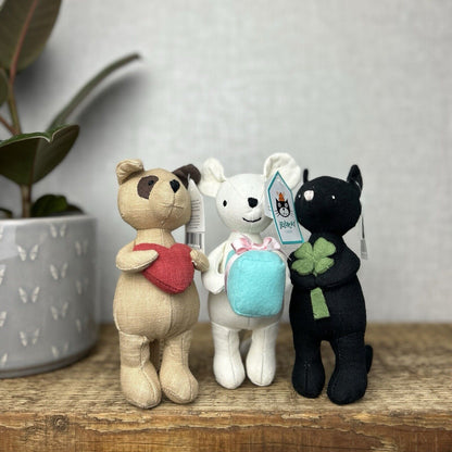 Jellycat Mini Messenger Dog - Dog With A Heart Tiny Small Gift - New With Tags
