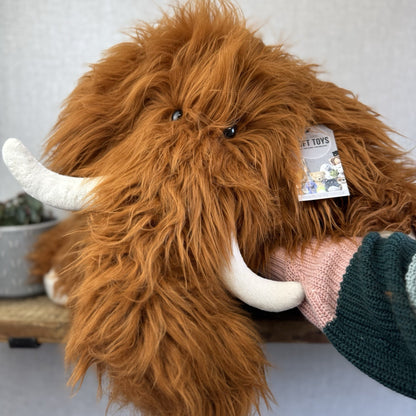 Jellycat Huge Truffles Mammoth - Huge Curly Hair Truffles Soft Toy Beanie 26"