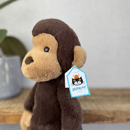 Jellycat Wumper Monkey - New With Tags Deep Brown Monkey Soft Beanie Retired 12”