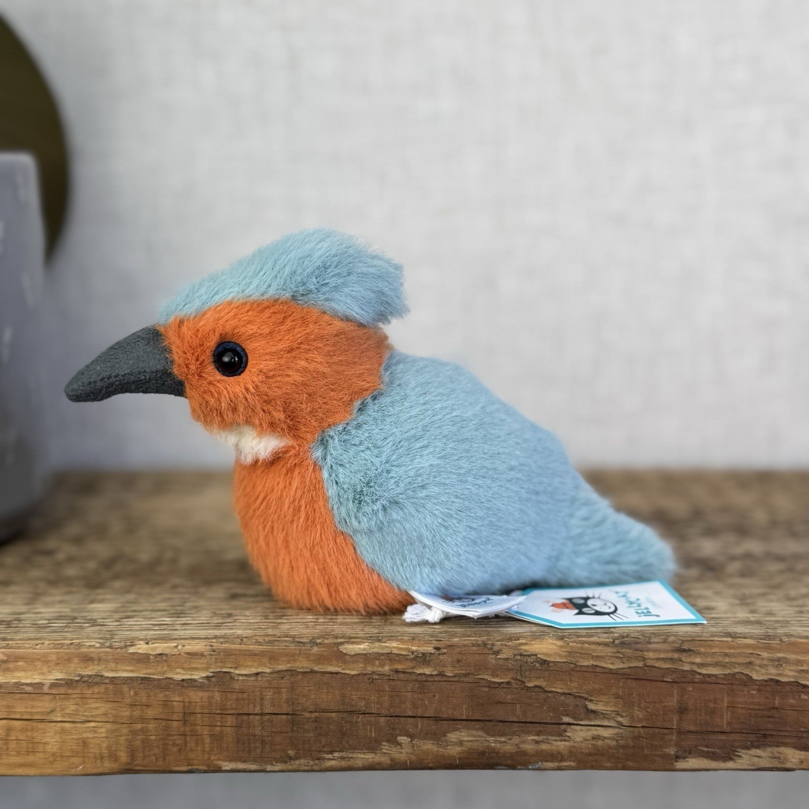 Jellycat Birdling Kingfisher - Small Fluffy Beanie Bird Plush Pocket Pal Tags 5"