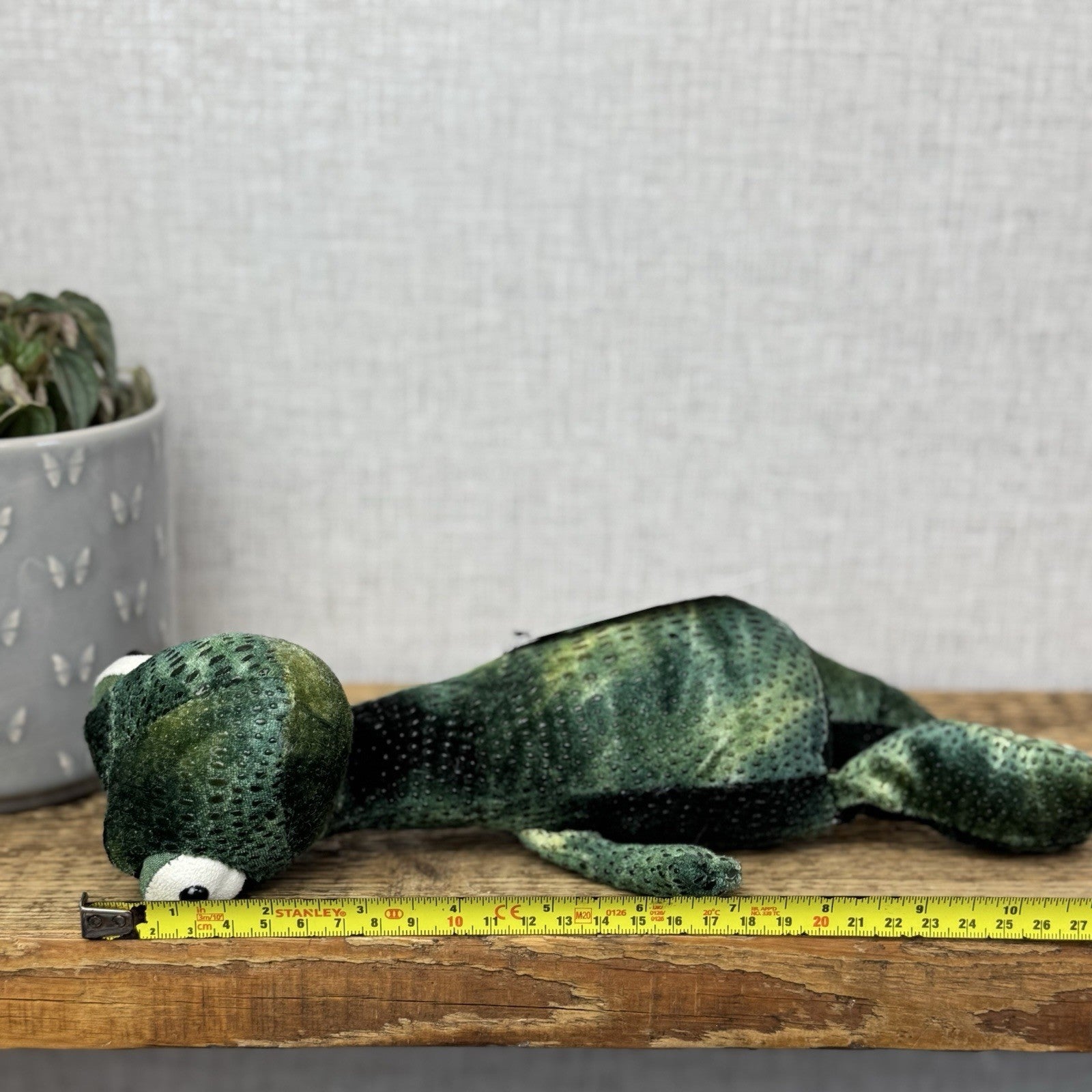 Jellycat Gary Gecko - Medium Green Soft Beanie Lizard Reptile Retired Rare 12"