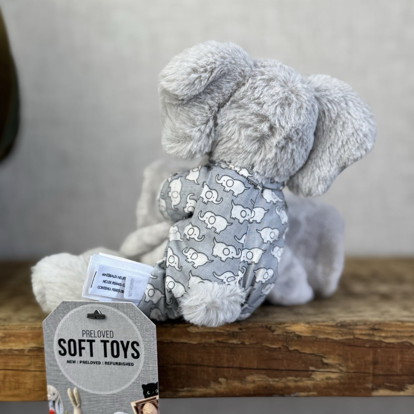 Jellycat Bedtime Elephant Soother - Grey Elephant In Pyjamas Soother Blanket
