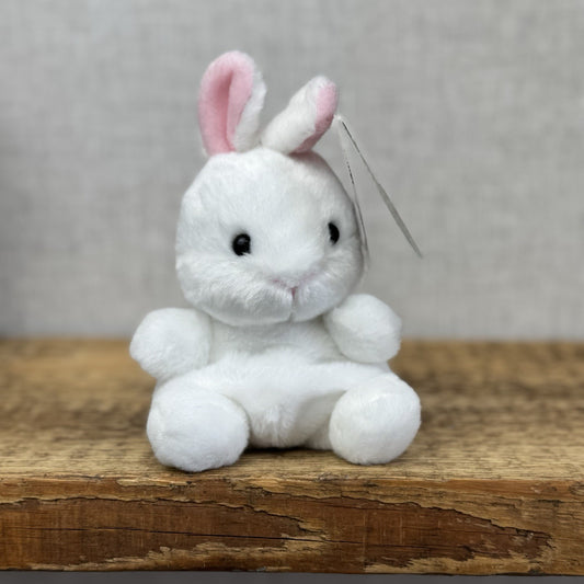 Aurora Cottontail Bunny - All White Rabbit New - Palm Pals Mini Beanbag Plush
