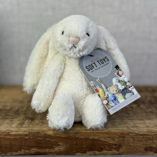 Jellycat Small Bashful Cream Bunny Rabbit - Small Off White Rabbi Plush 8"