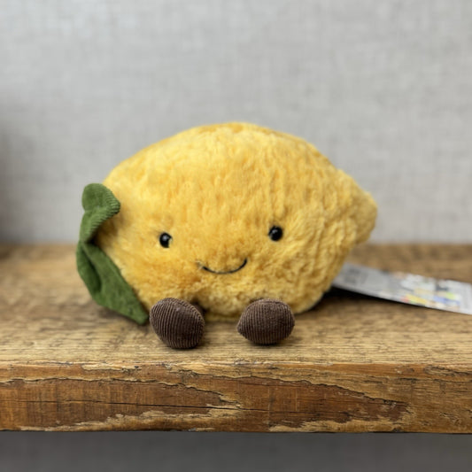 Jellycat Small Amuseable Lemon - Small Lemon With Legs - Food Play Soft Toy 6"