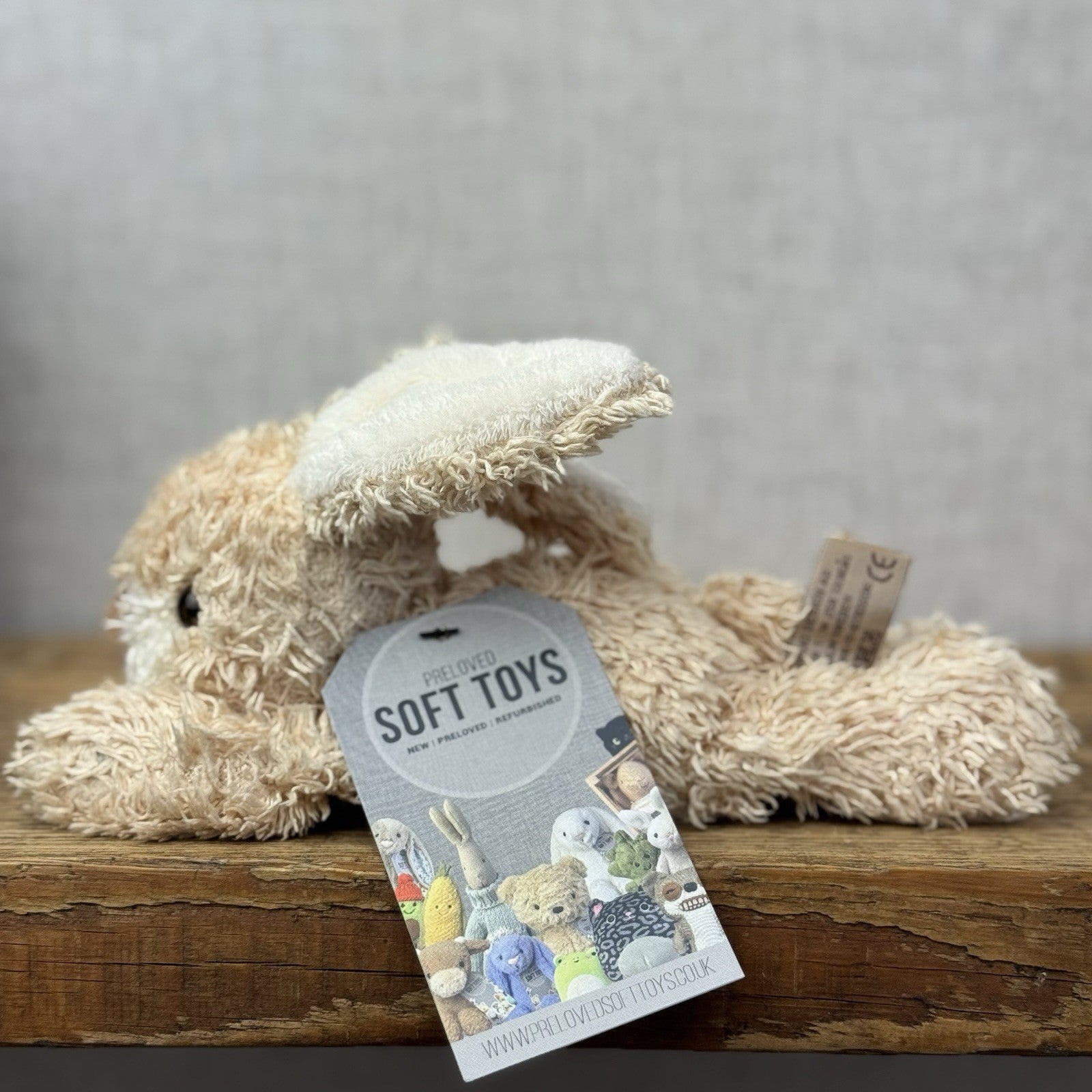 Bukowski Bears - Mini Vintage Floppy Beanie Bunny Rabbit Soft Toy Retired 8" 