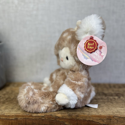Keel Toys Snugglebies Soft Toy Deer Plush Beanie - Small Cute Winter Plush Tags
