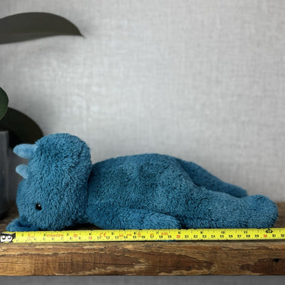 Jellycat Cushy Rhino Blue - Blue Textured Rhino Plush Beanie New With Tags 12"