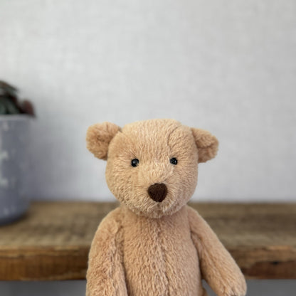 Jellycat Small Butterscotch Bear - Retired Brown Beige Bear Soft Toy Beanie 8”
