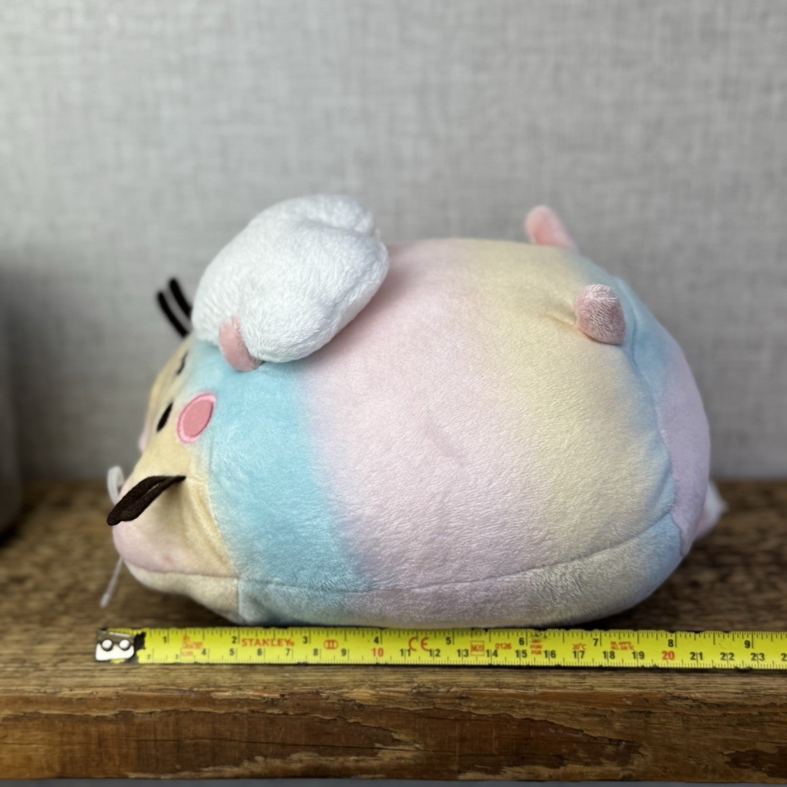 Gund Pusheen Cat - Rainbow Ombre Pusheen With Cloud - Partial Tag 10"