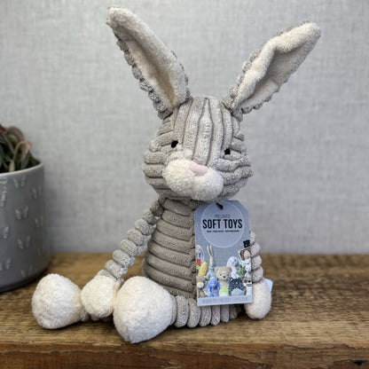 Jellycat Baby Cordy Roy Rabbit Hare - Grey Corduroy Soft Toy Retired Rare 12"