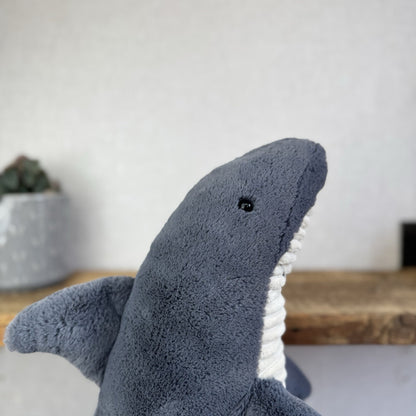 Jellycat Shadow Shark Grey - Large Beanie Shark Retired Dark Grey Rare 16"