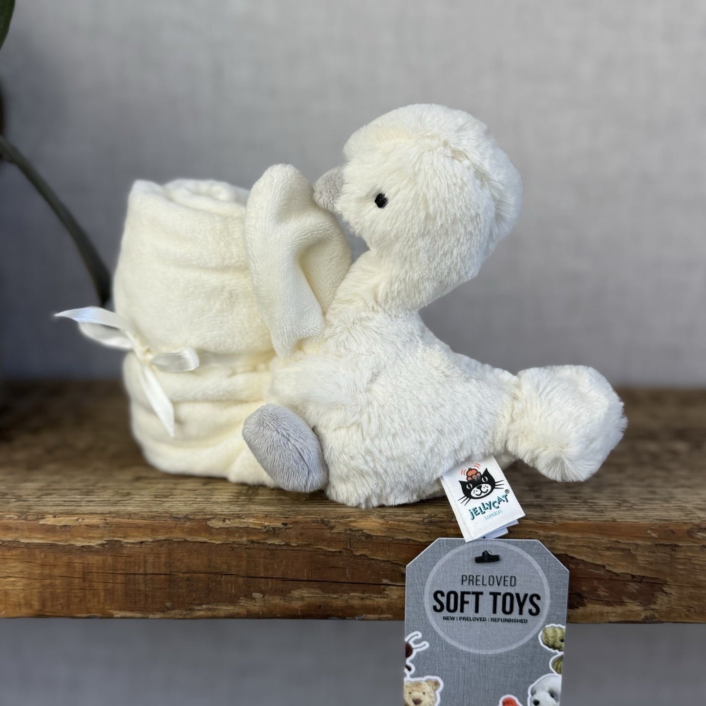 Jellycat Syllabub Swan Soother - Cream/shite Swan Comfort Blanket Snuggle NWOT