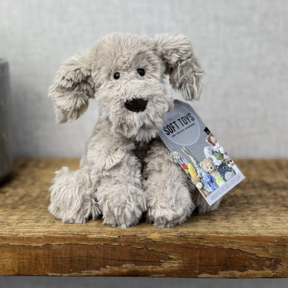 Jellycat Small Riley Fuddlewuddle Pup - Beige/Grey White Company Exclusive 6”