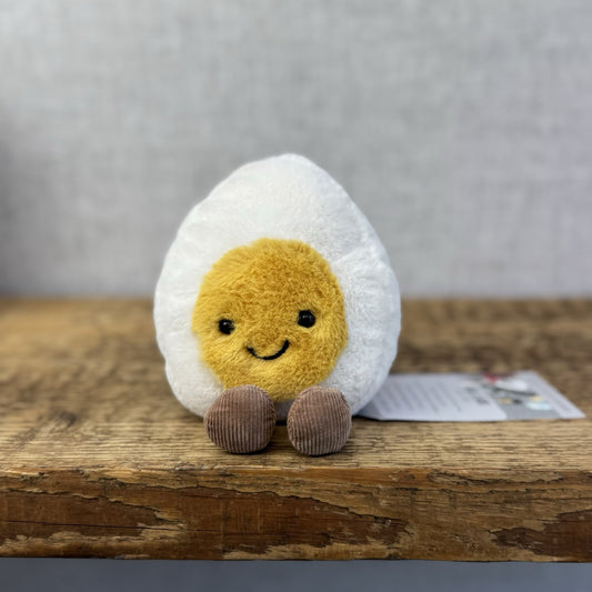 Jellycat Amuseable Happy Boiled Egg - Little Egg With Feet Soft Toy Beanie Plush