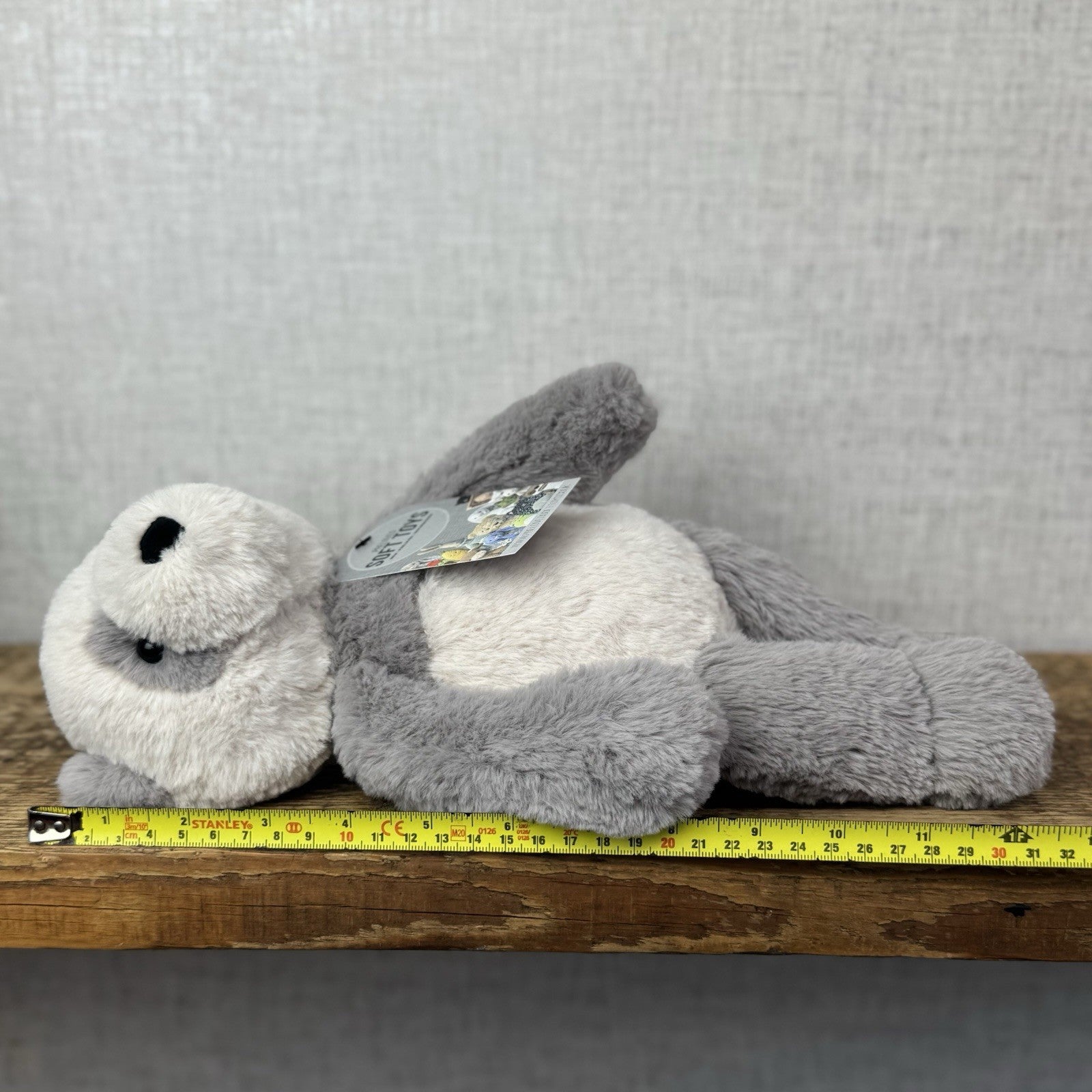 Jellycat Medium Buckley Panda - Snugglet Panda - Grey & White Panda (#2)