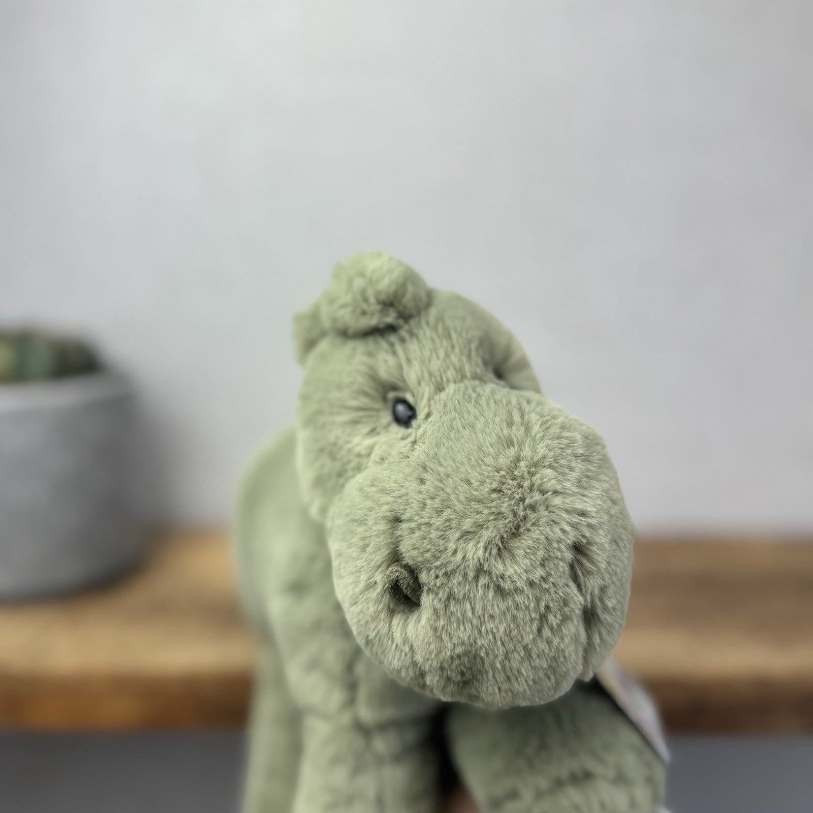 Jellycat Medium Huggady Dinosaur- Floppy Green Dino Soft Toy Retired 10"