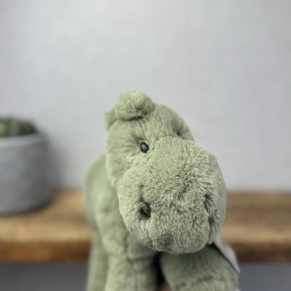 Jellycat Medium Huggady Dinosaur- Floppy Green Dino Soft Toy Retired 10"