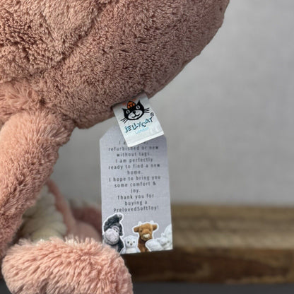 Jellycat Large Odell Octopus - Peach Large Octopus Beanie Toy Retired Pink 20”