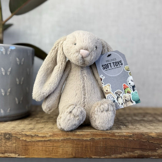Jellycat Small Bashful Beige Bunny - Light Brown Bunny Old Version Paper Tag 8"