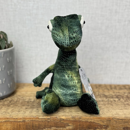 Jellycat Gary Gecko - Medium Green Soft Beanie Lizard Reptile Retired Rare 12"