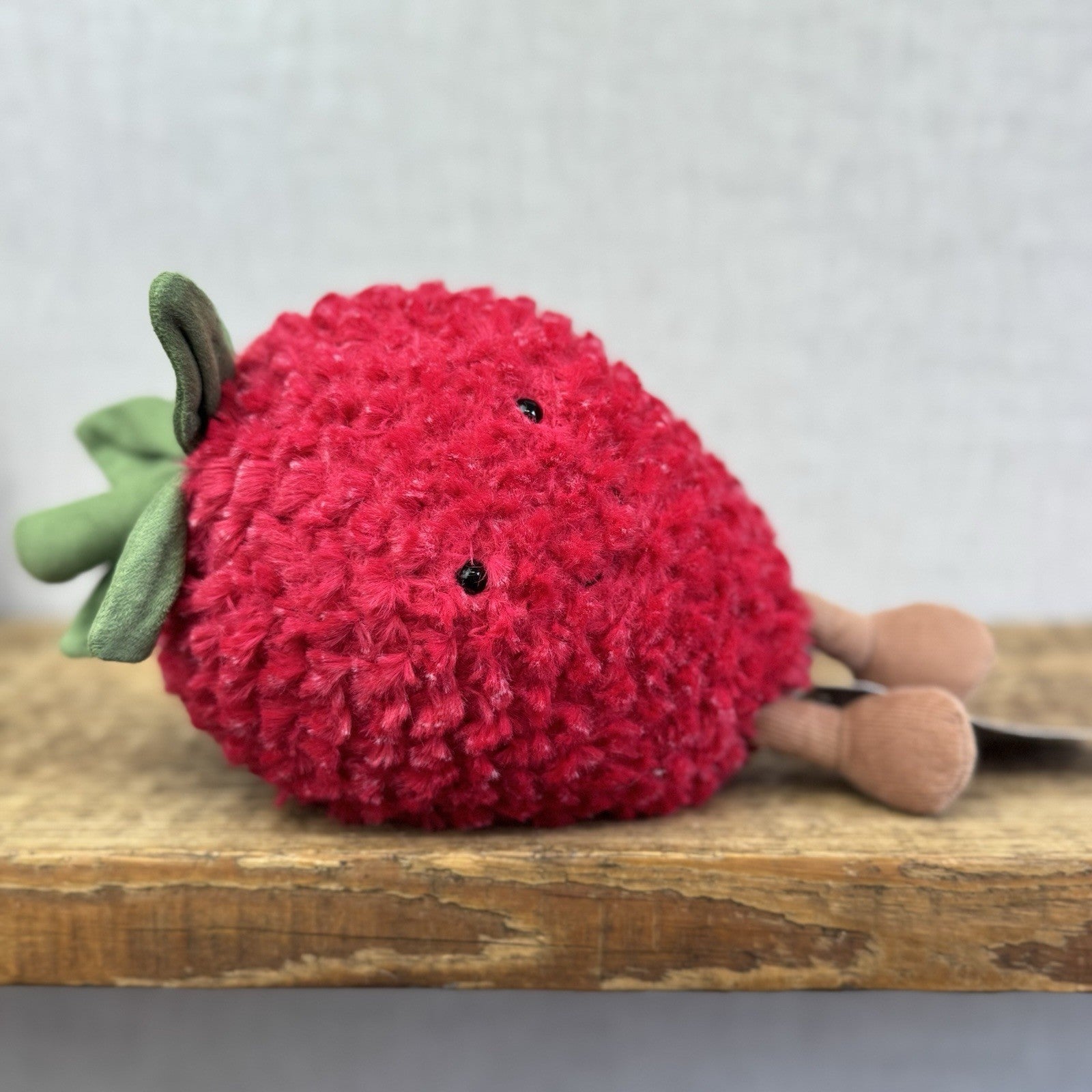 Jellycat Amuseables Strawberry Large - New Version Red Strawberry 5 Leaves 9”