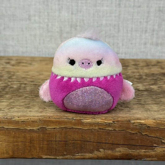 Squishmallow Squishville - Lilith The Ostrich Fluffy Pink Mini Bird Plush Retire