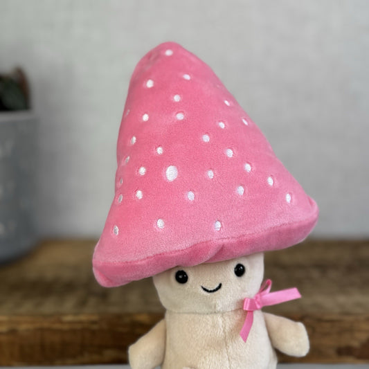 Jellycat Fun Guy Pattie - Pink Toadstool Amuseable Mushroom Soft Toy Small NWOT
