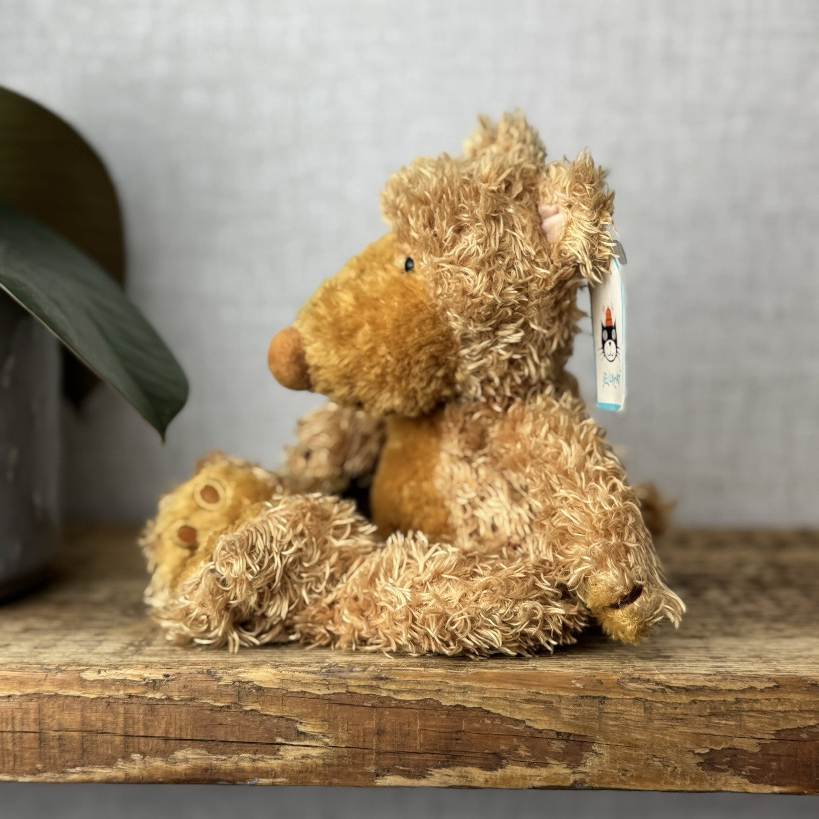 Jellycat Small Paw Paw Bear Golden Bear Beanie Vintage Soft Plush Toy Retired 9"