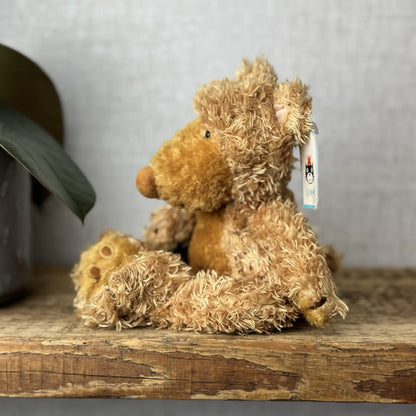 Jellycat Small Paw Paw Bear Golden Bear Beanie Vintage Soft Plush Toy Retired 9"