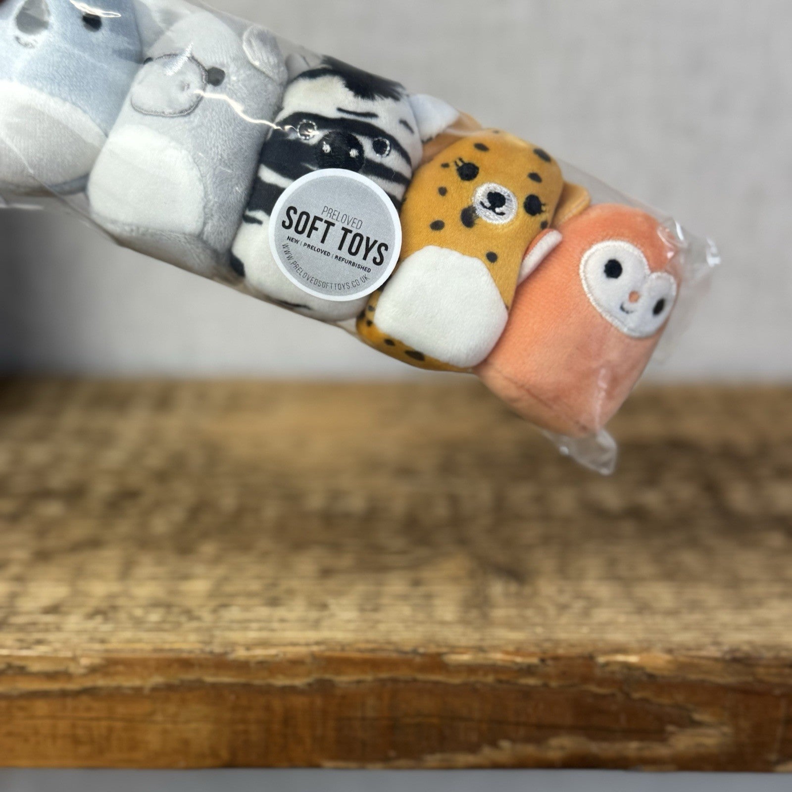 Squishmallow Squishville - Wild Animal Sqaud x5 Leopard, Monkey, Koala Bundle