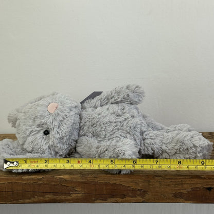 Jellycat Iggle Sguiggle Mouse - Small Grey Textured Mouse Soft Toy Retired 9”