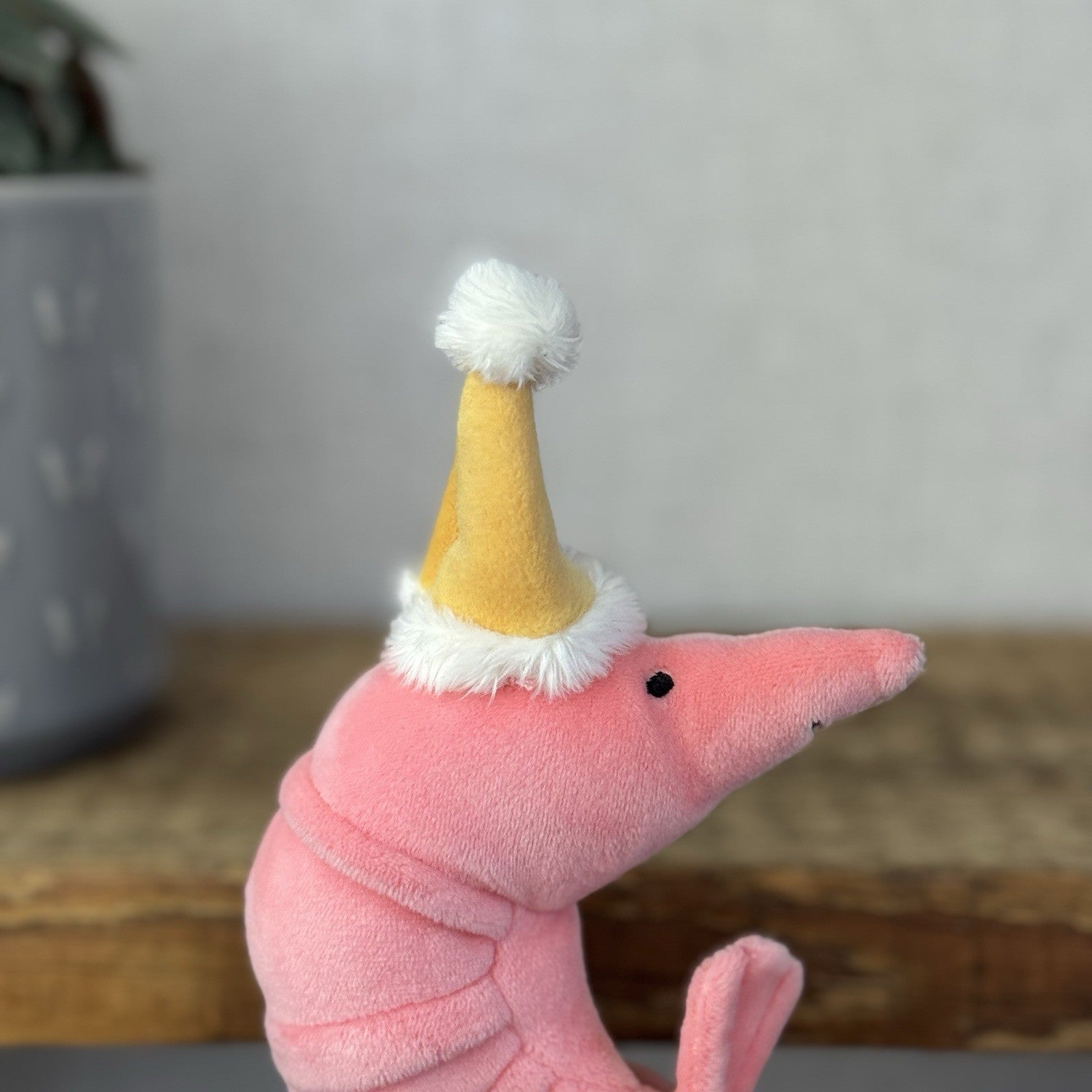 Jellycat Celebration Crustacean Shrimp Prawn Soft Toy Plush - Shrimp In Hat (#2)