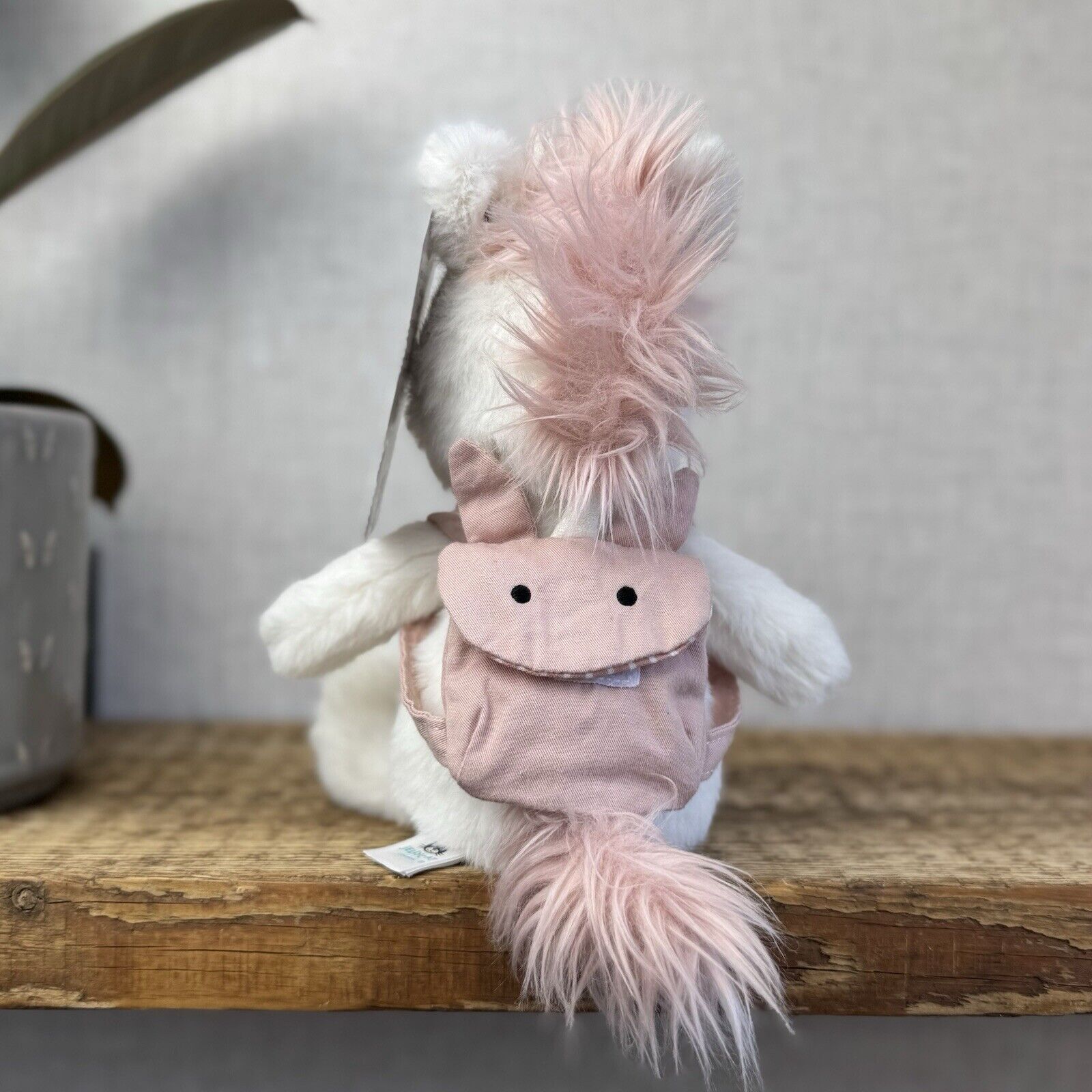 Jellycat Backpack Unicorn - Small Fluffy Unicorn With Backpack Soft Toy Beanie