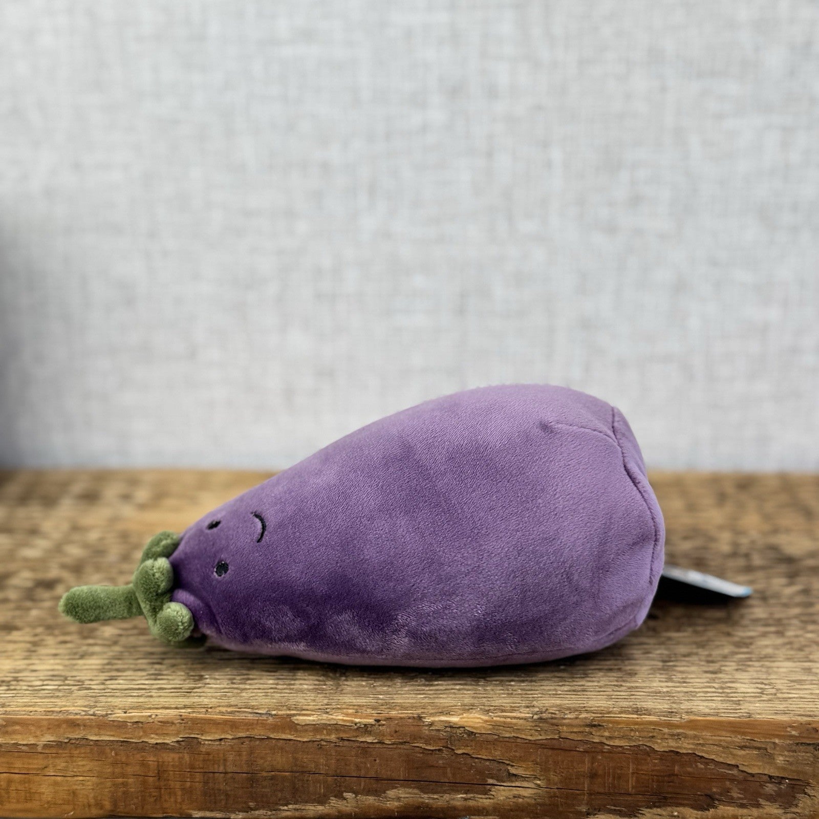 Jellycat Vivacious Aubergine - Small Purple Velour Beanie Vegetable Play 7" NWT